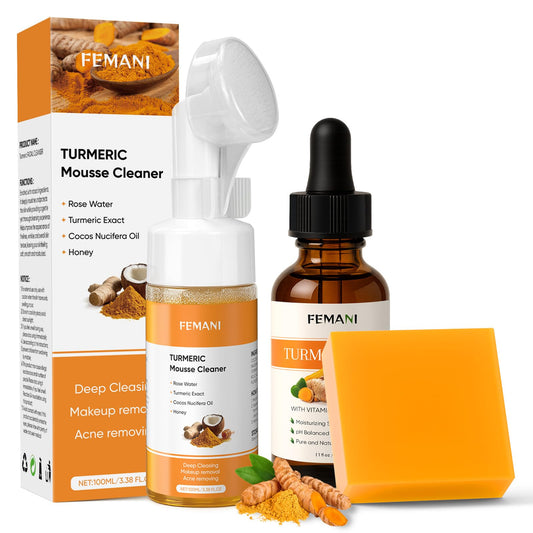 femani front packaging showing cleanser and soap benefits