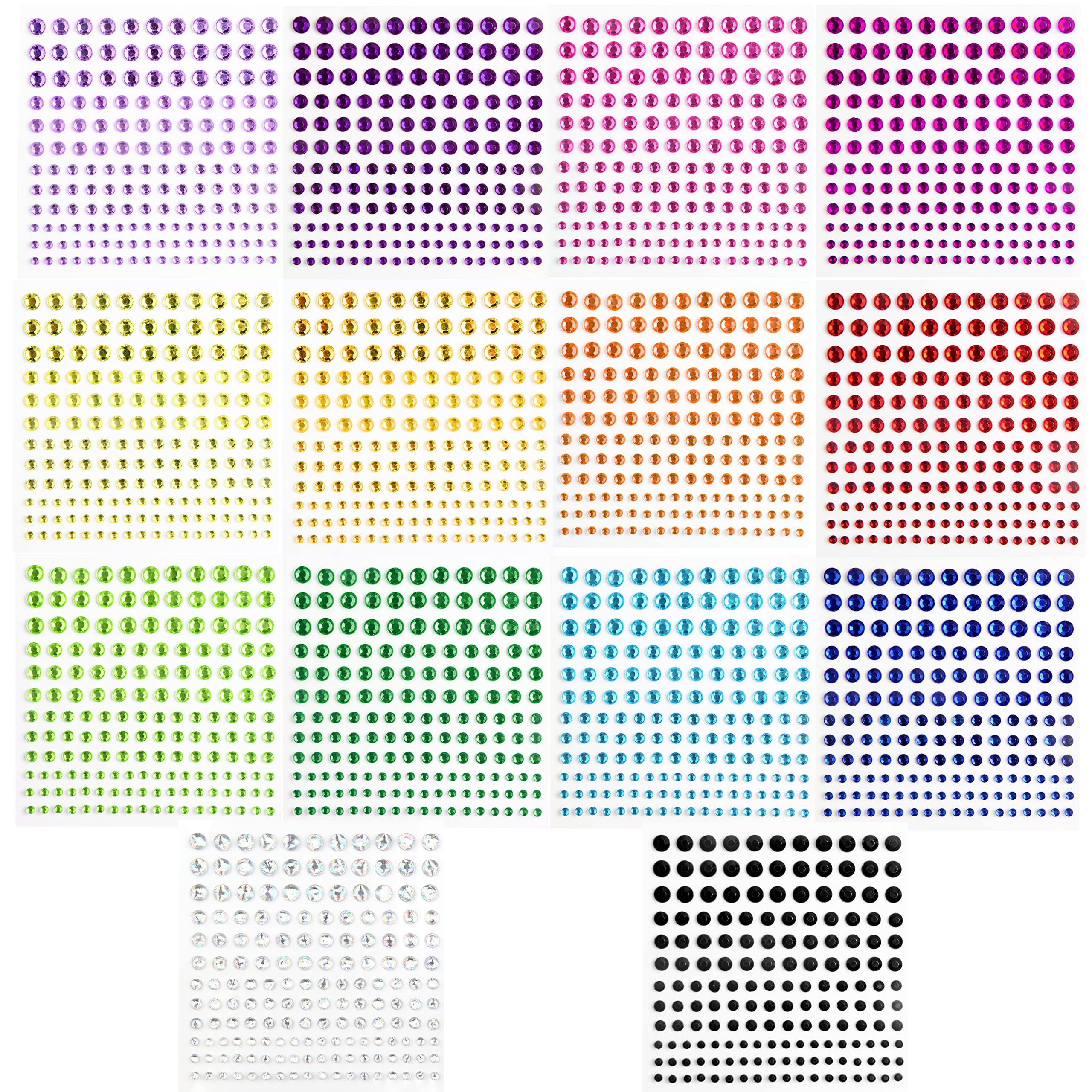 FEMBW front packaging showing 14 colorful gem sheets and quantity