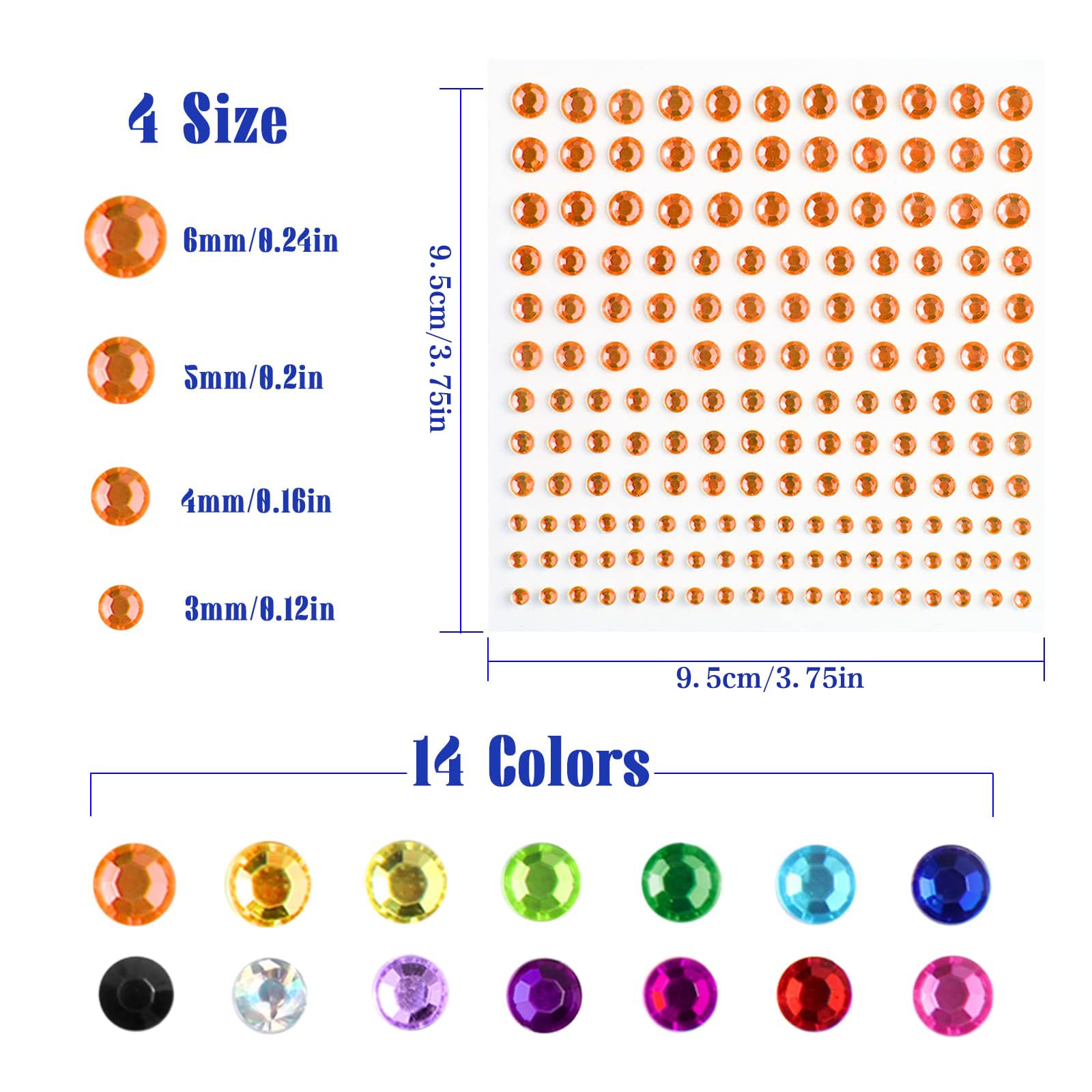 FEMBW close-up of a single sheet displaying bright multicolor gems