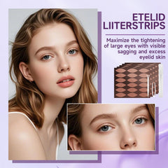 FENNIDICE strip applied on eyelid showing natural crease benefit