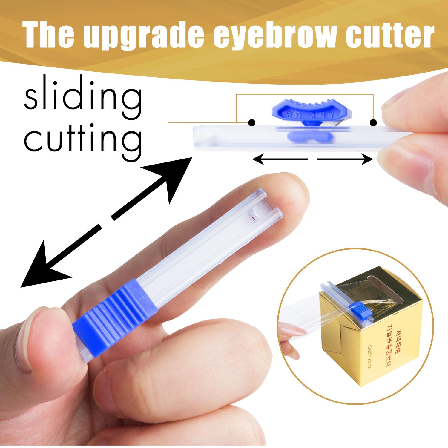 fenshine film applied over microbladed eyebrow showing protective seal benefit