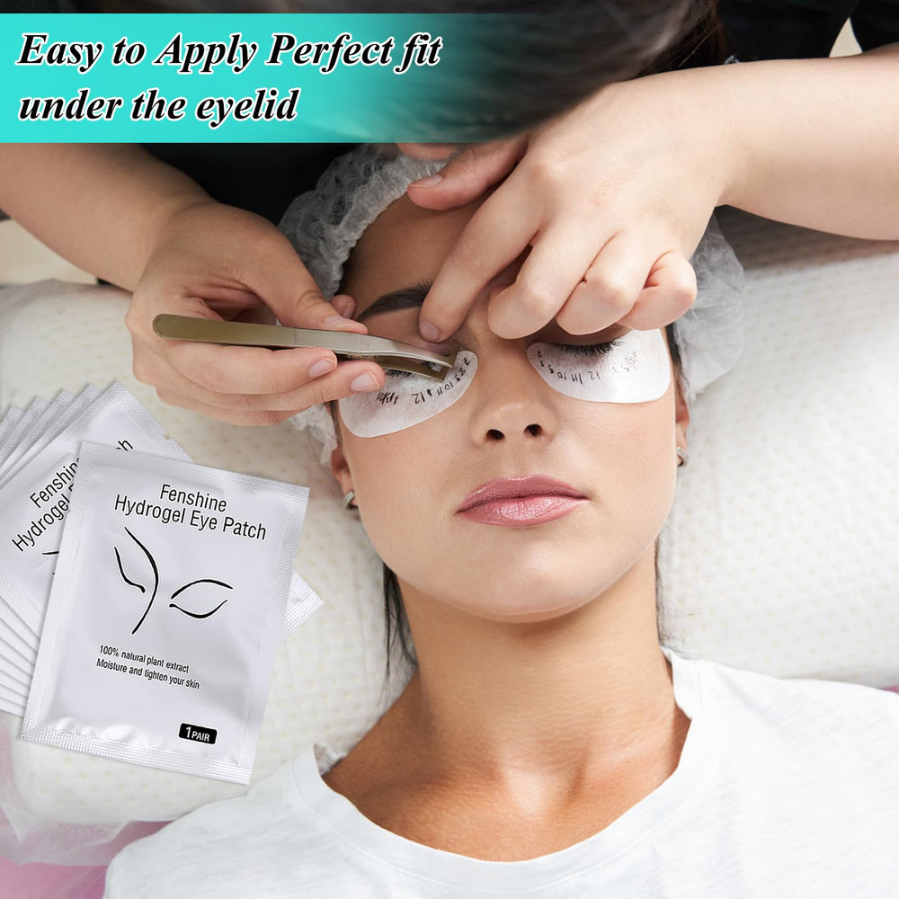 fenshine pad applied on eye demonstrating secure lash isolation