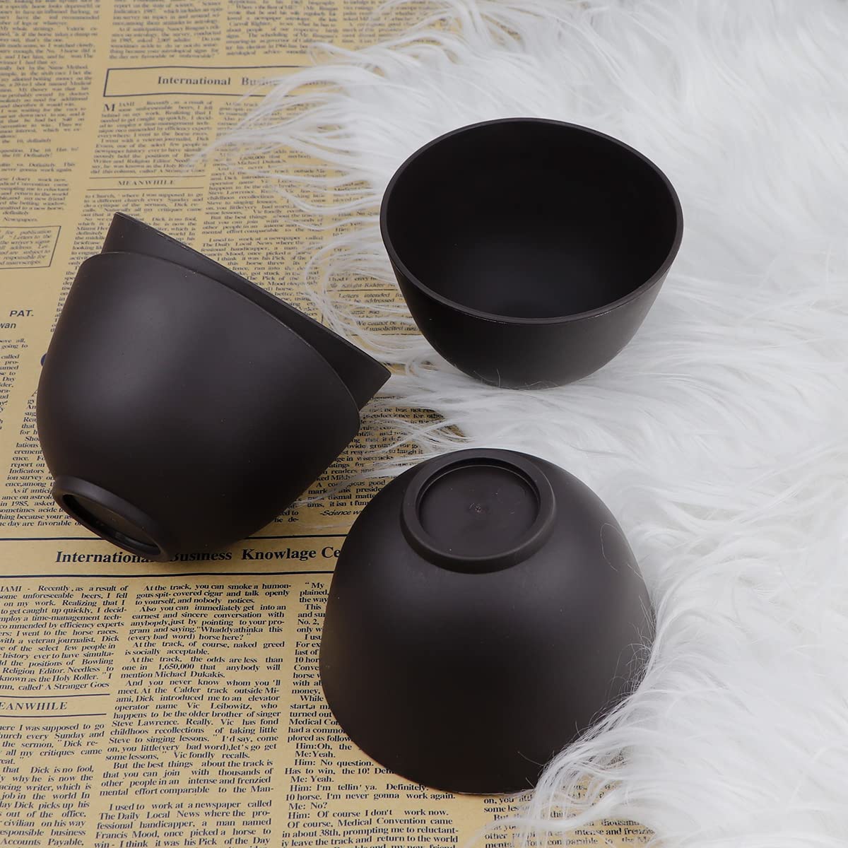 FERCAISH bowls neatly stacked for space-saving storage and organized salon use