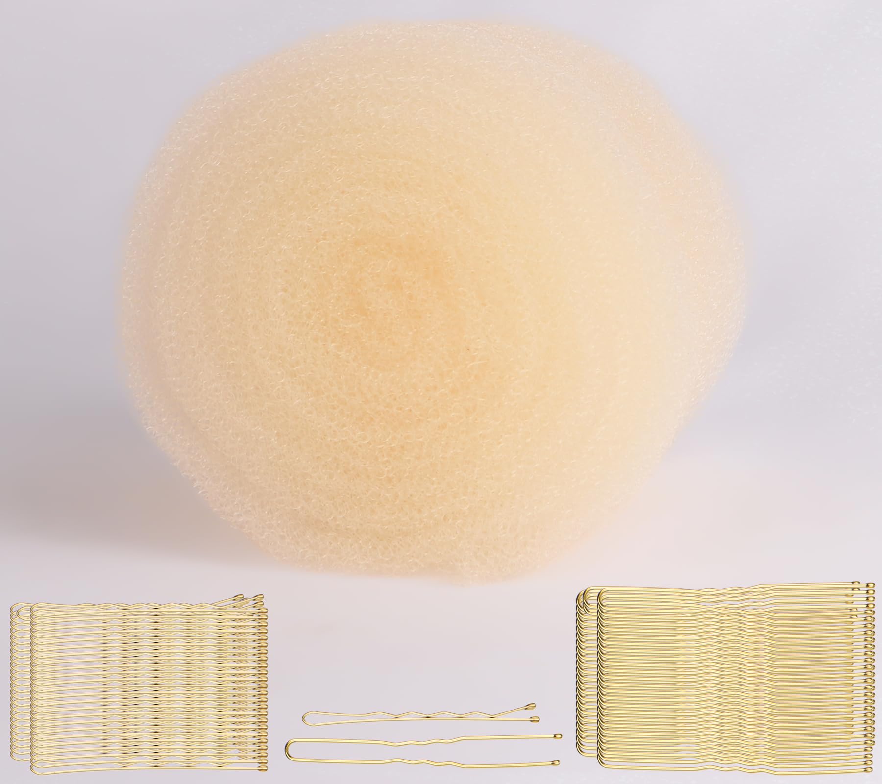 FEUNLEM blonde sponge front view showing shape and size, for natural volume