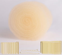 FEUNLEM blonde sponge front view showing shape and size, for natural volume