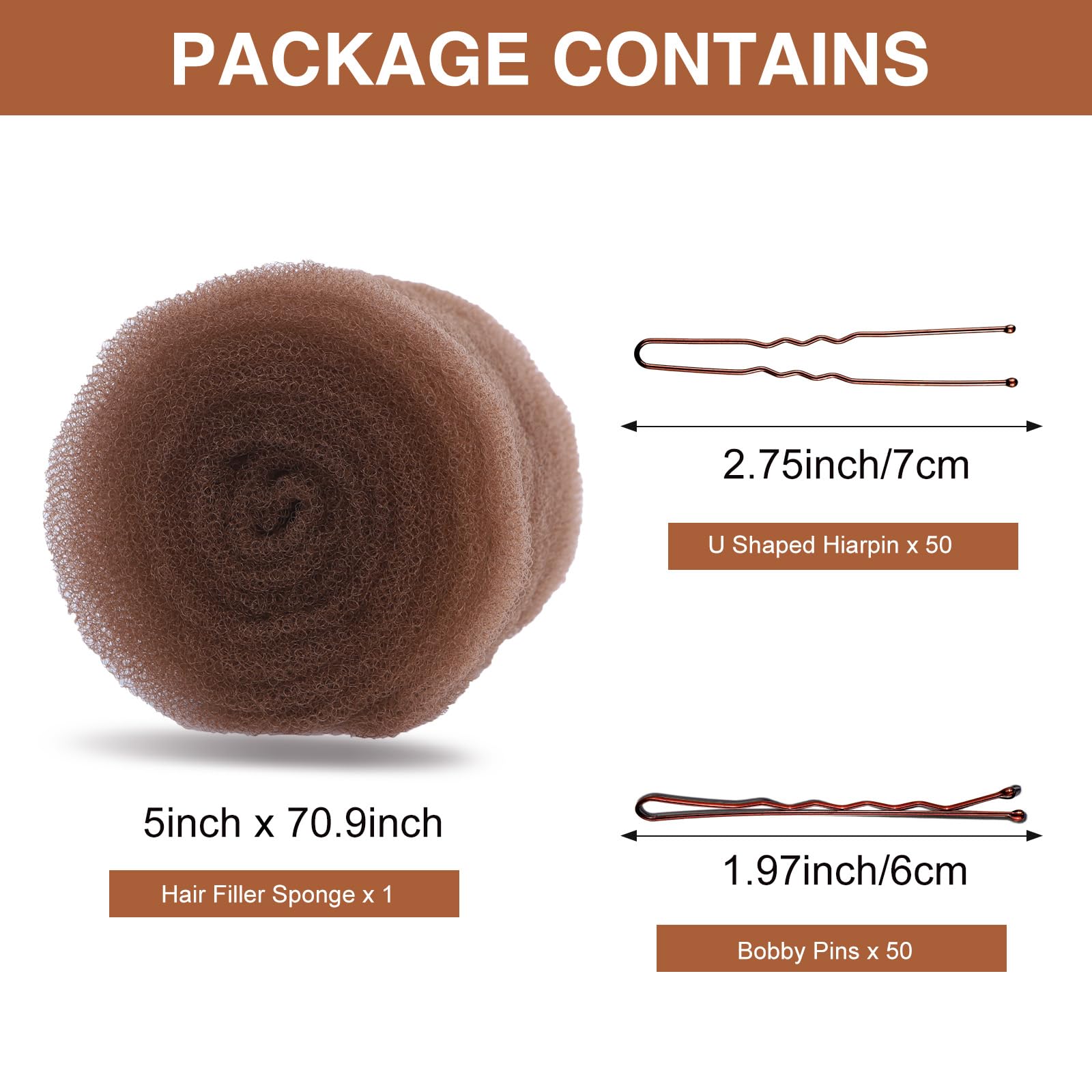 FEUNLEM arrangement of 100 rust-proof clips and bobby pins for hold
