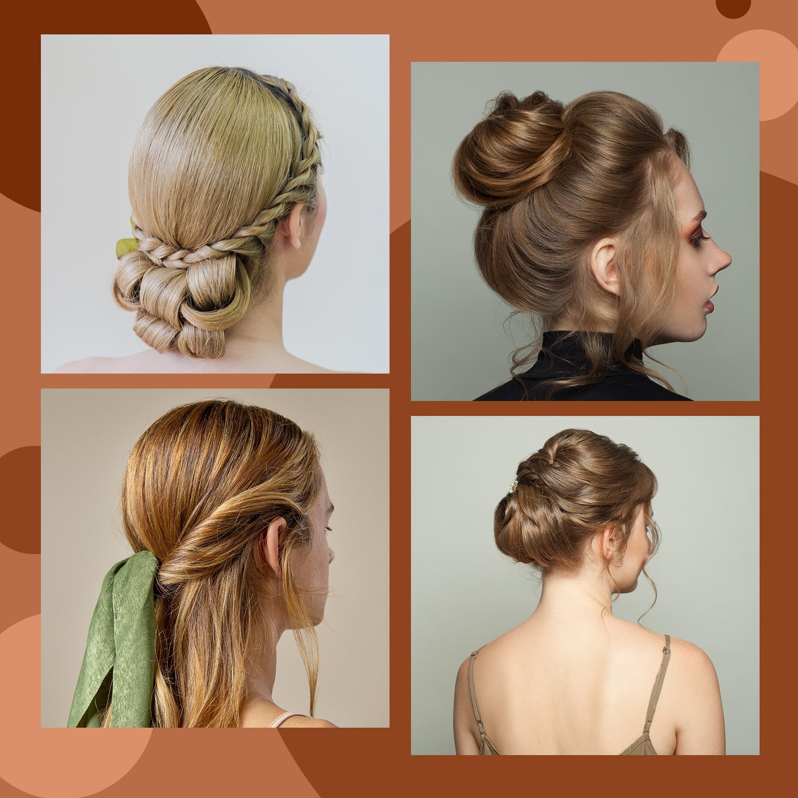 FEUNLEM styled bride wearing an updo with sponge for long-lasting volume