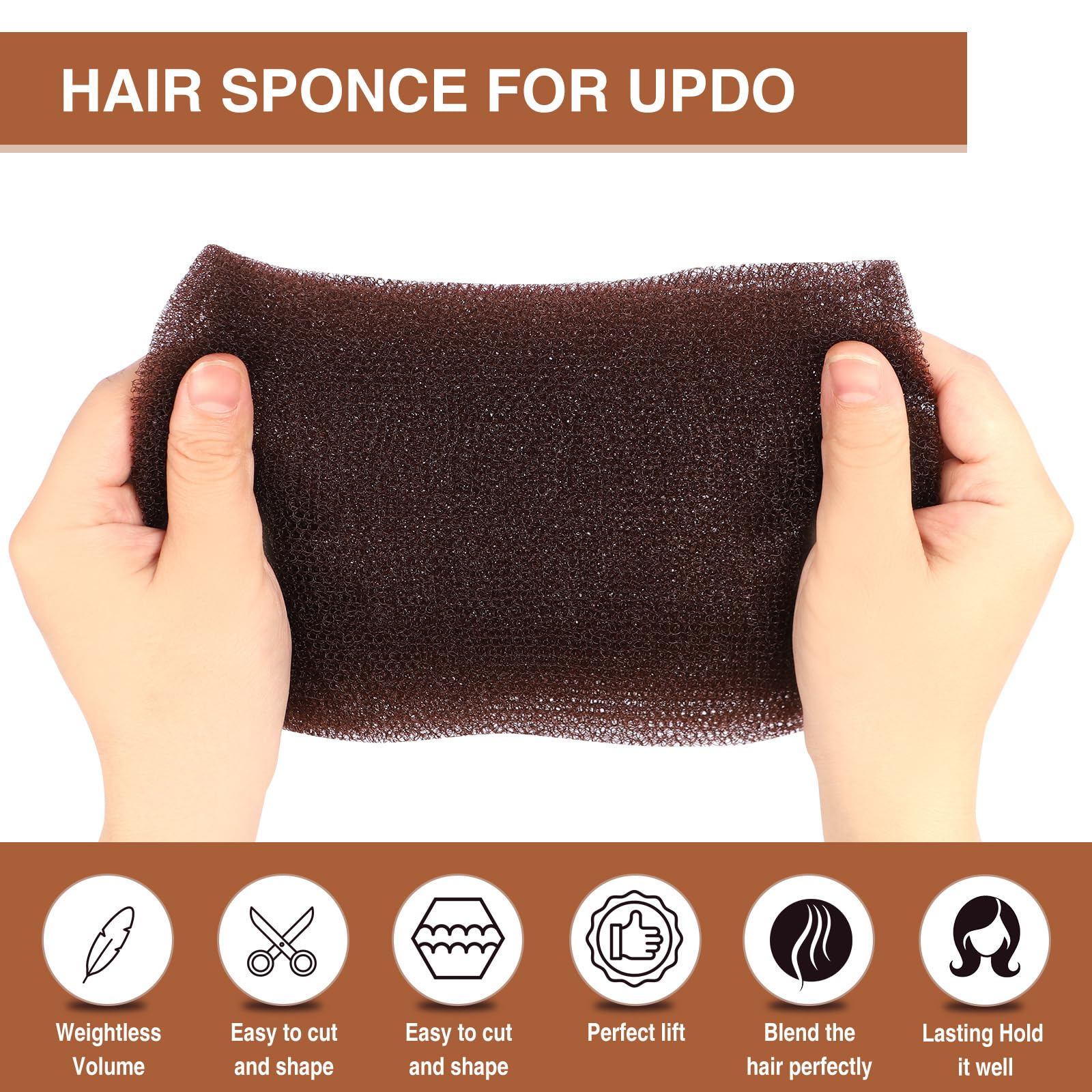 FEUNLEM unrolled sponge extended to full 70 inch length demonstrating customizable volume support