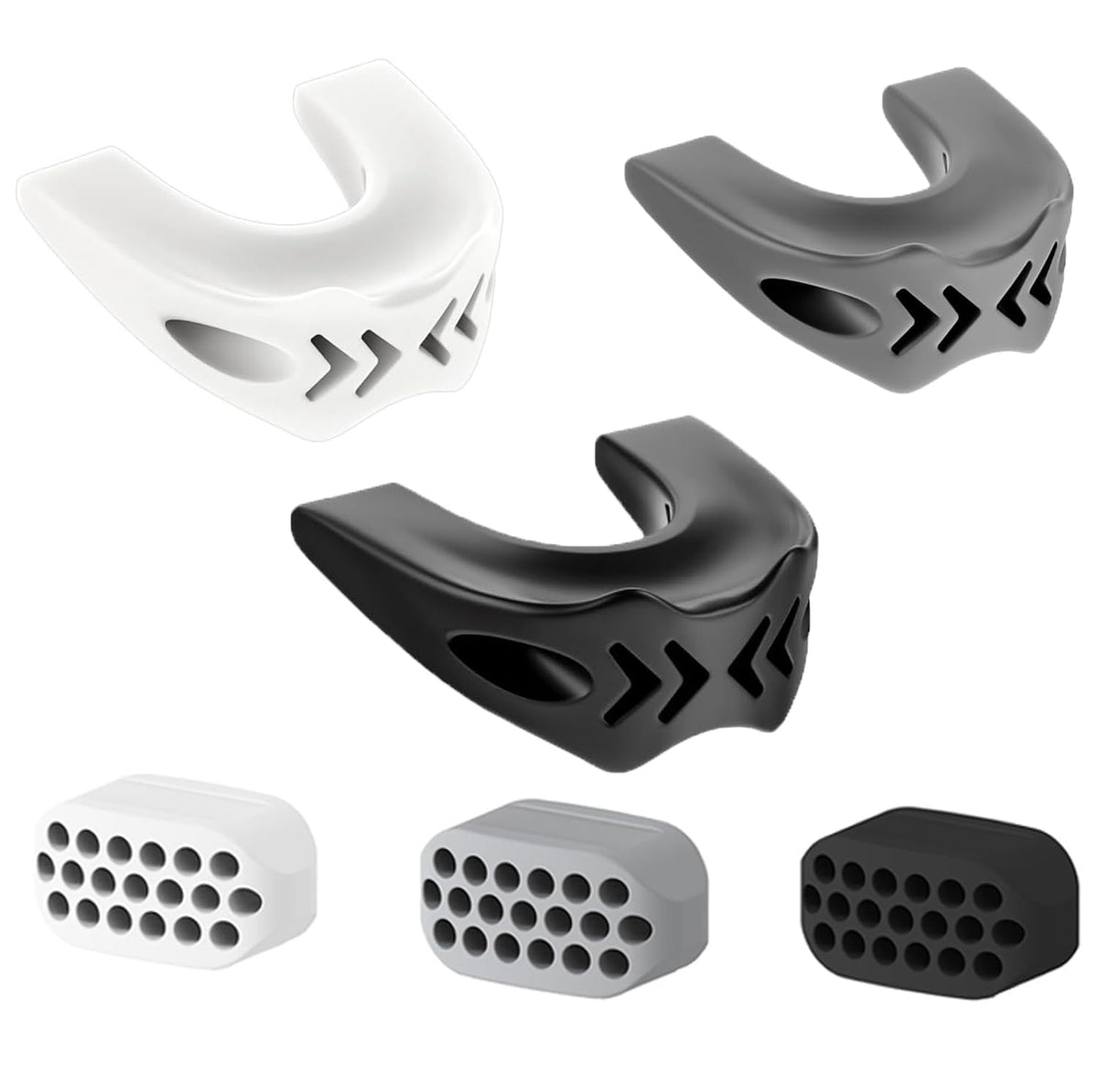 FGVOPJM jaw trainer front view showing packaging and included pieces for easy identification and setup