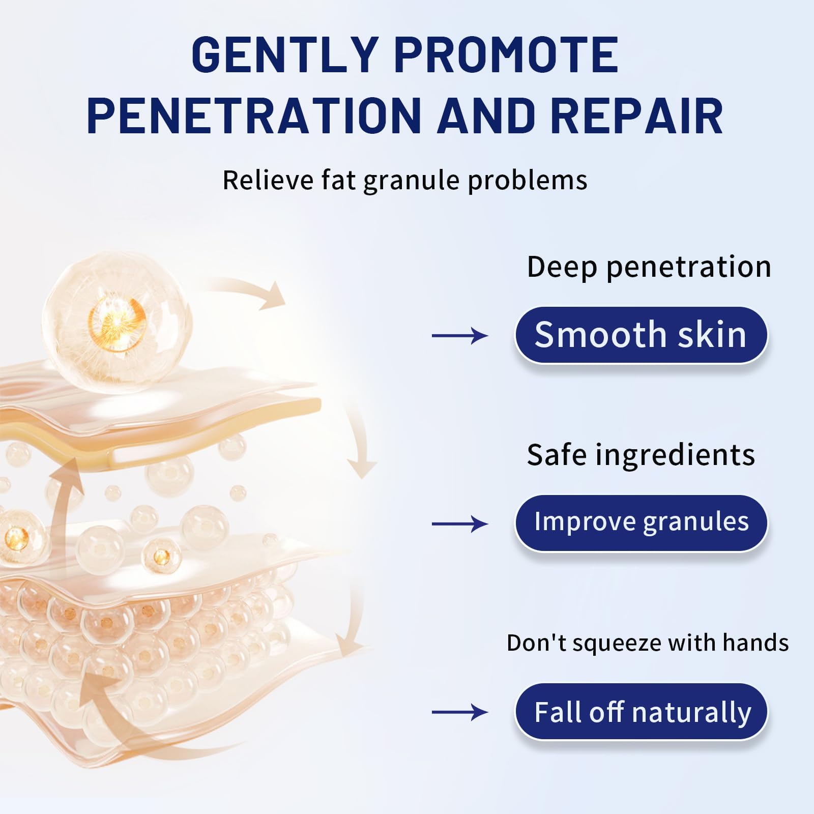 FHJinqi application near eye showing gentle use and targeted smoothing benefit