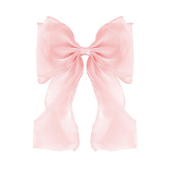 FidesAmor front view of light pink bow clip showing elegant shape and instant polish