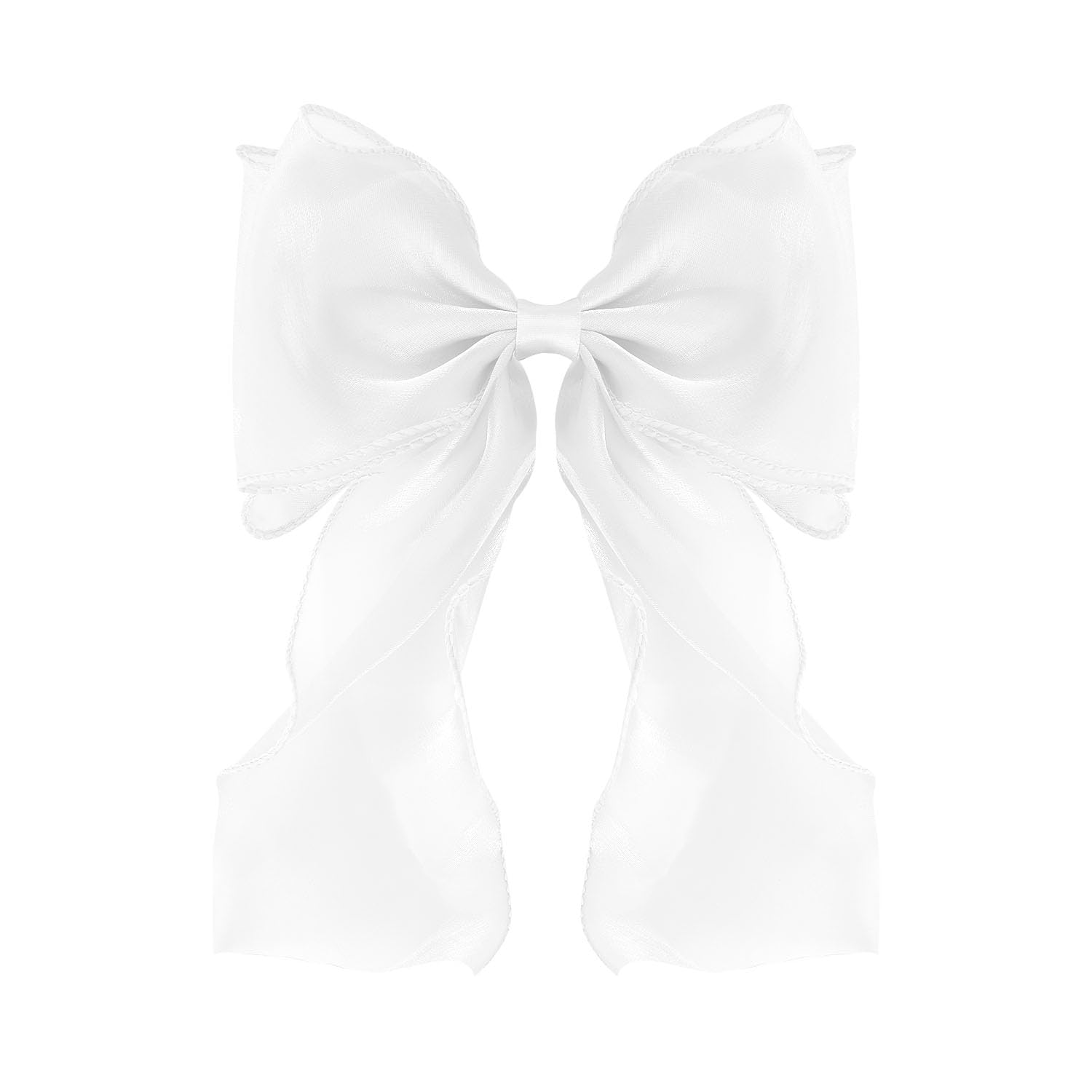 FidesAmor front view white bow showing elegant shape and versatile wear
