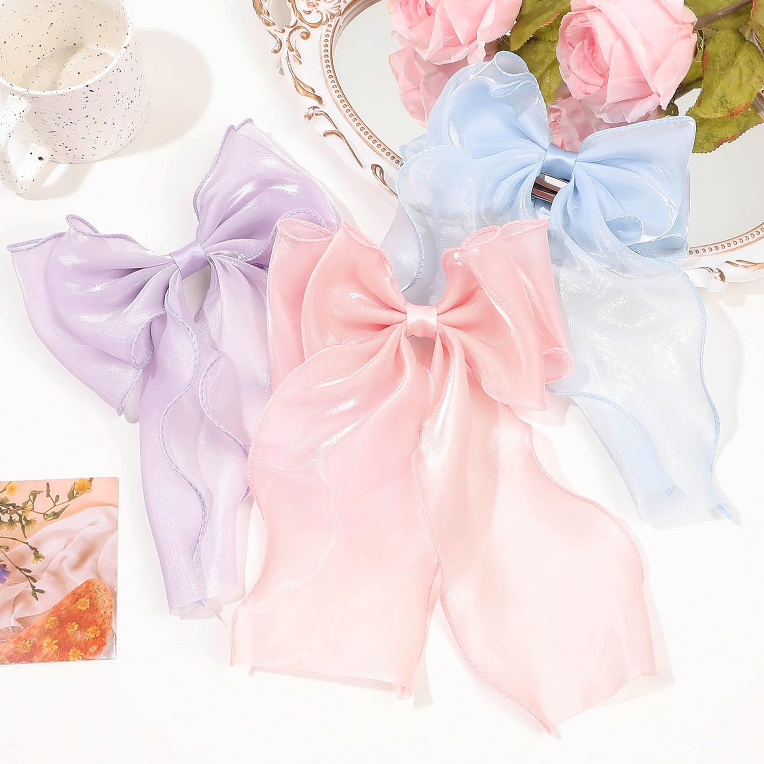 FidesAmor used in a half-up hairstyle adding a feminine ribbon accent