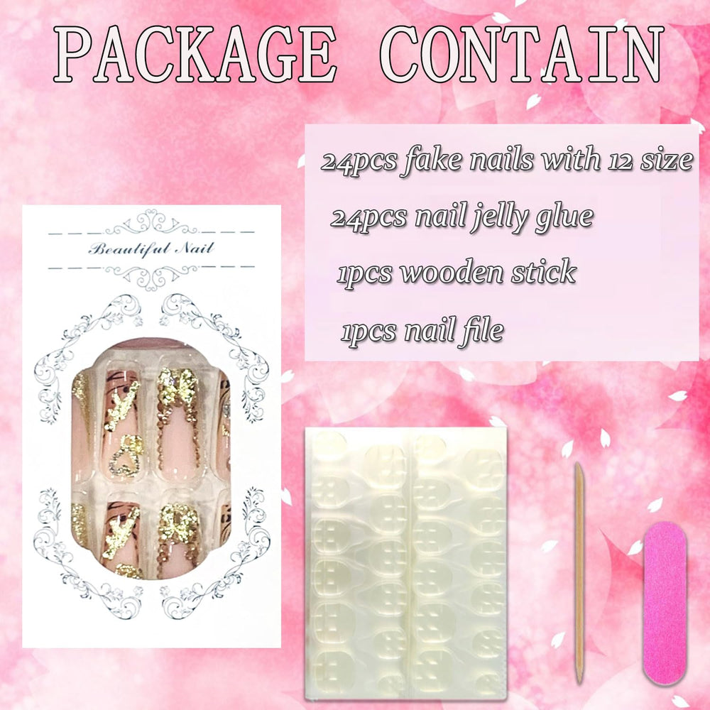 FIEONCIY kit contents with adhesive tabs, file and wooden stick included