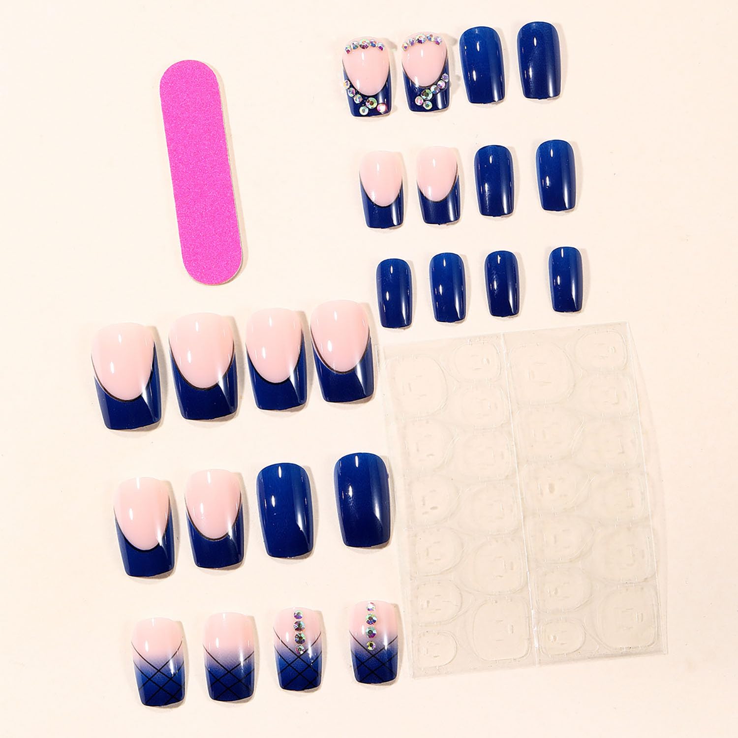 FIEONCIY included tools display with adhesive tabs, file, and wooden stick for fast application benefit