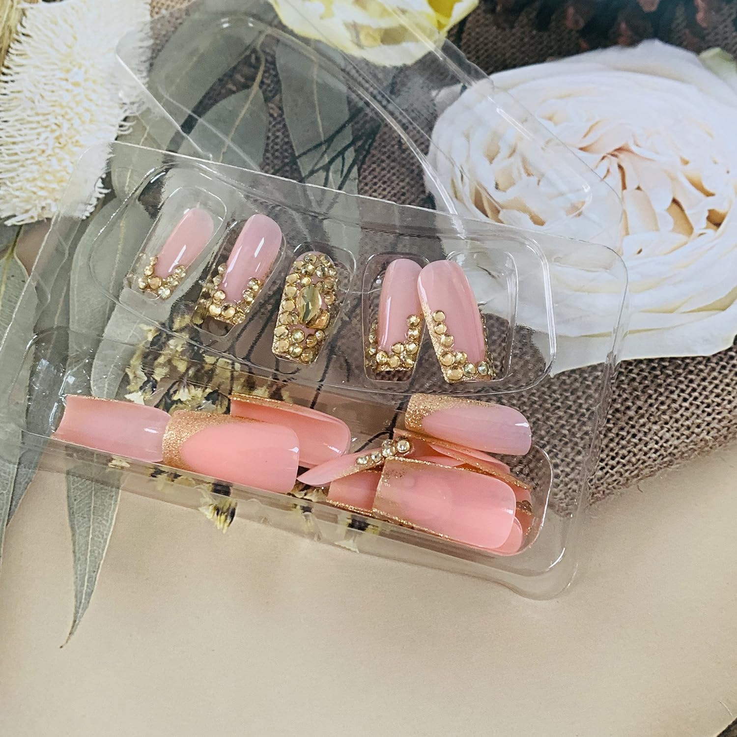 FIEONCIY charm detail showing decorative accents that enhance nail design