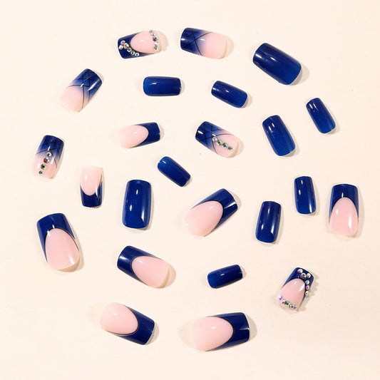 FIEONCIY close-up of French design detail on nails, highlighting precise glossy finish benefit