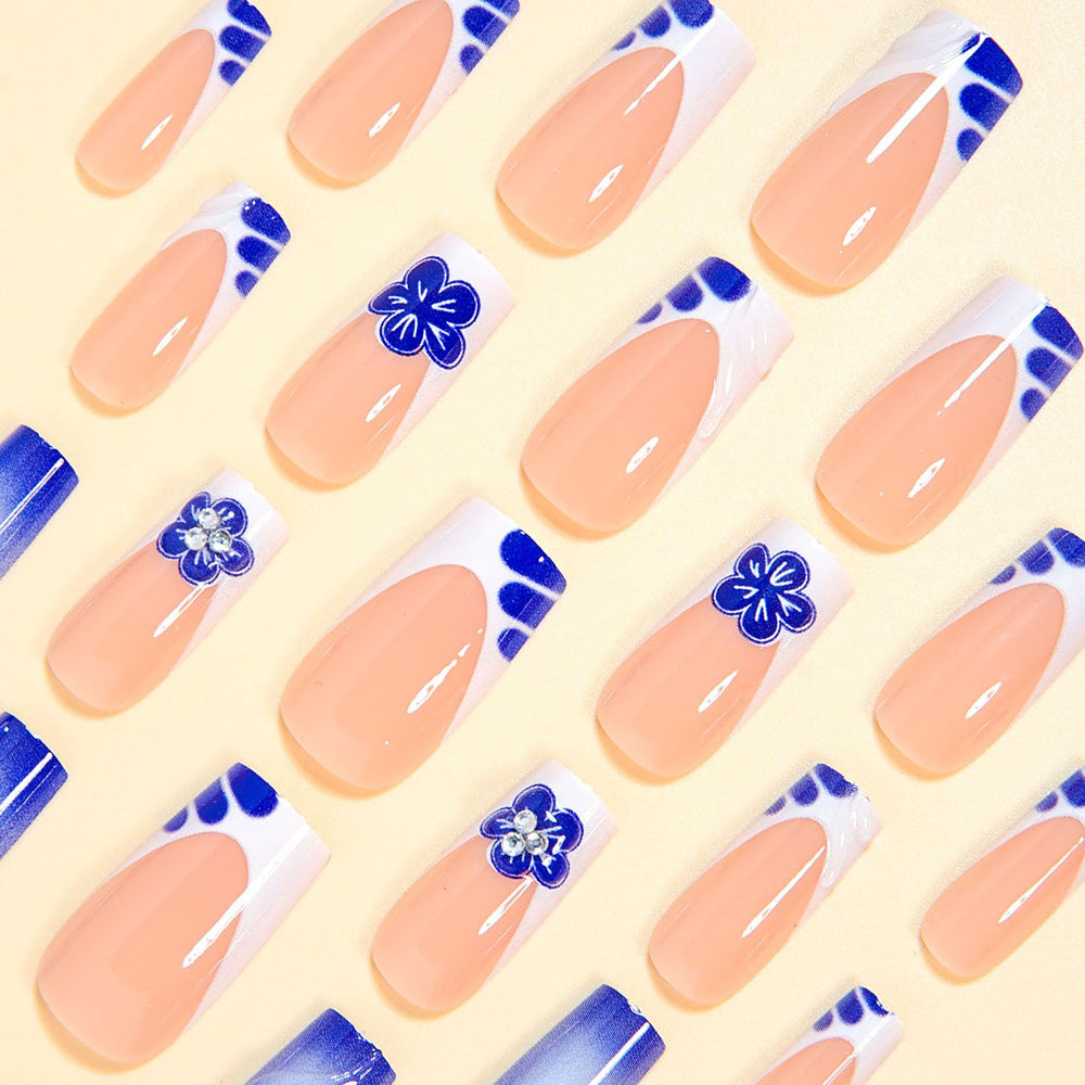 FIEONCIY close-up of glossy square nail surface highlighting smooth finish benefit