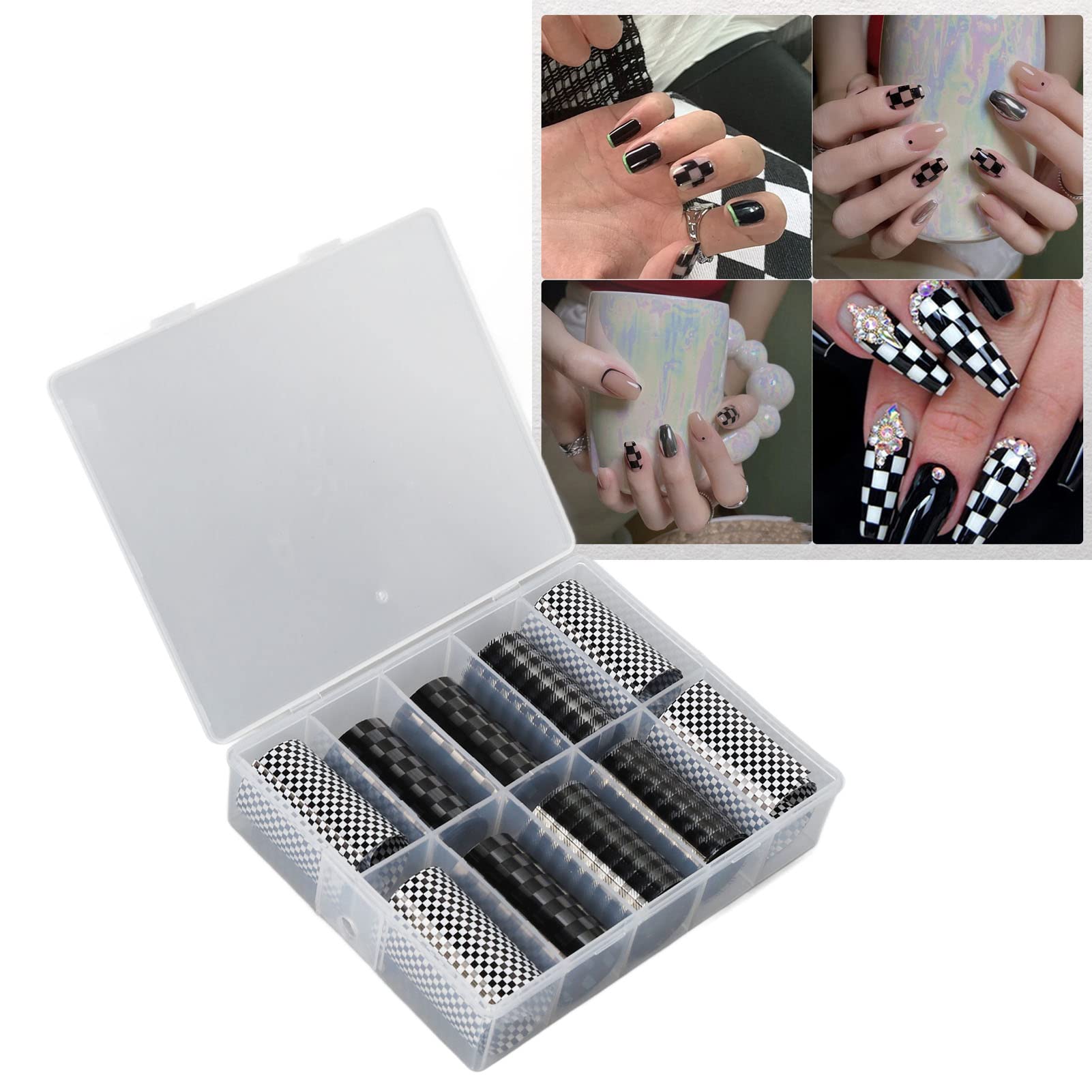 FILFEEL foil on toenails illustrating versatile use for pedicures and bold designs