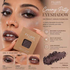 Size comparison of Fillwie refill pan next to coin showing compact travel-friendly benefit