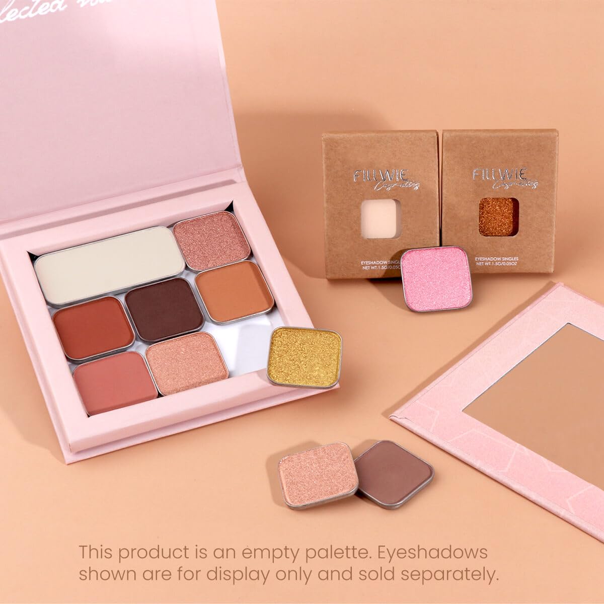 Fillwie palette inside travel bag demonstrating portability