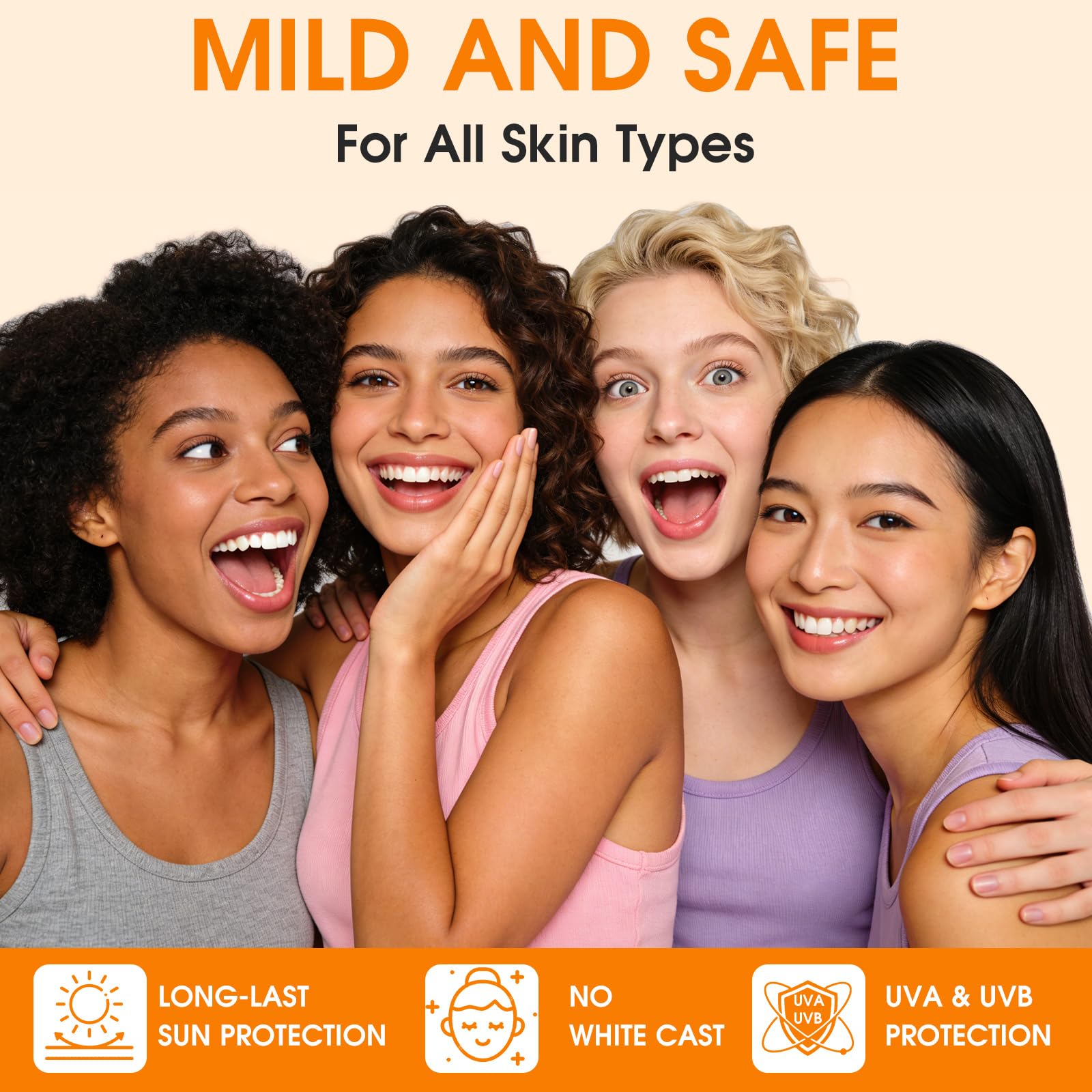 FILWY sunscreen applied on hand with sheer finish for comfortable wear