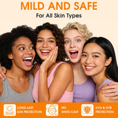FILWY sunscreen applied on hand with sheer finish for comfortable wear