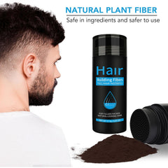 find back fibers applied over a thinning area demonstrating instant coverage benefit