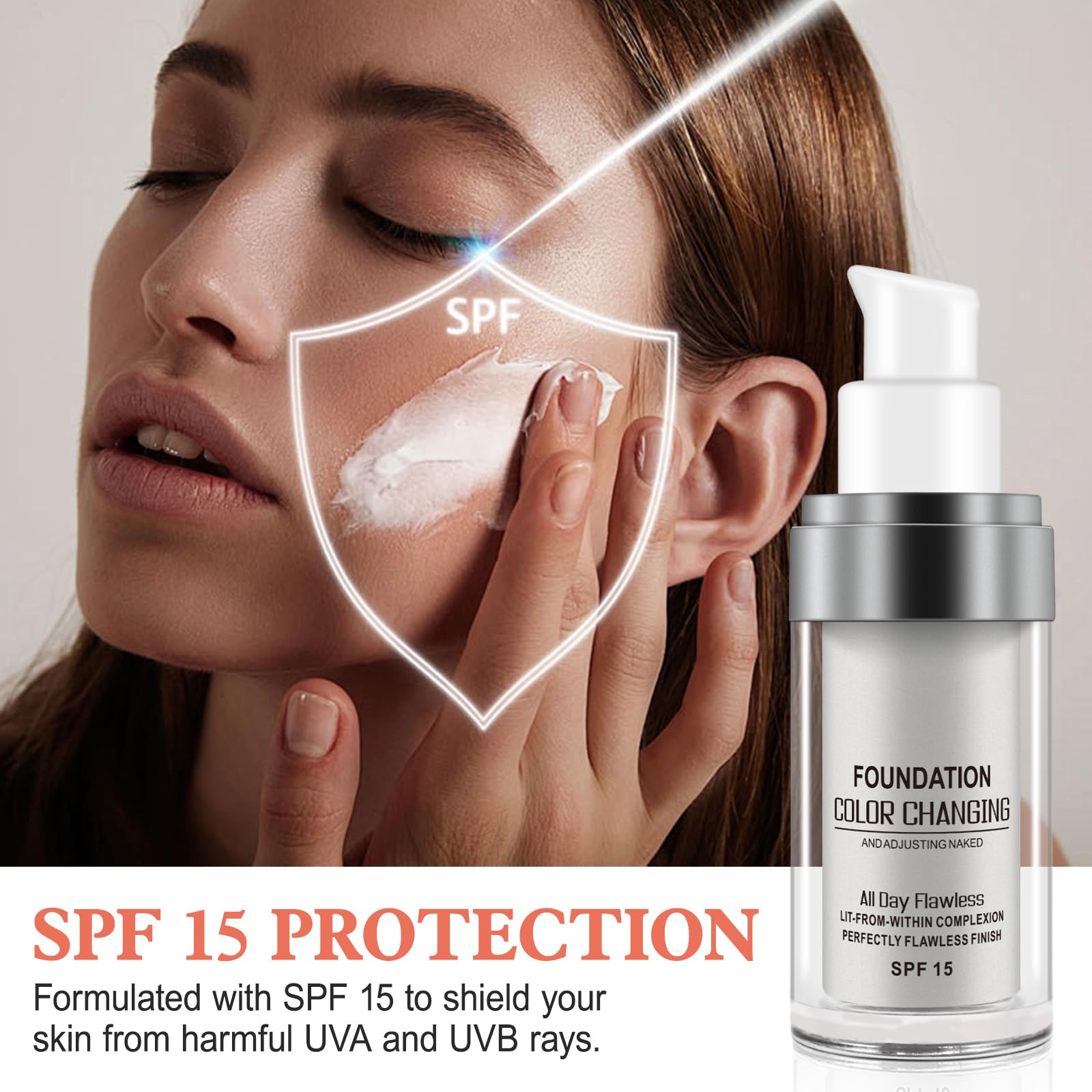 find back application with sponge demonstrating smooth blend benefit