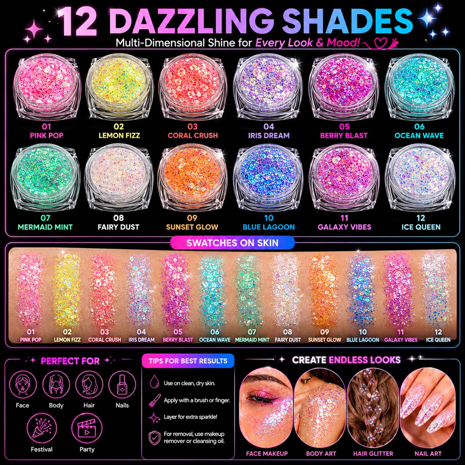 FindinBeauty size and scale with hand showing compact pots for convenient on-the-go use