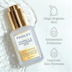 Findley close-up of serum texture showing lightweight hydrating finish