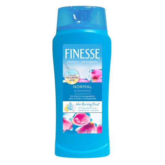 FINESSE front packaging 24oz bottle showing product and benefit of daily shine