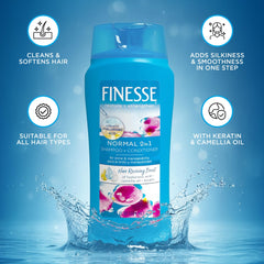 FINESSE creamy lather on hands demonstrating gentle cleansing benefit