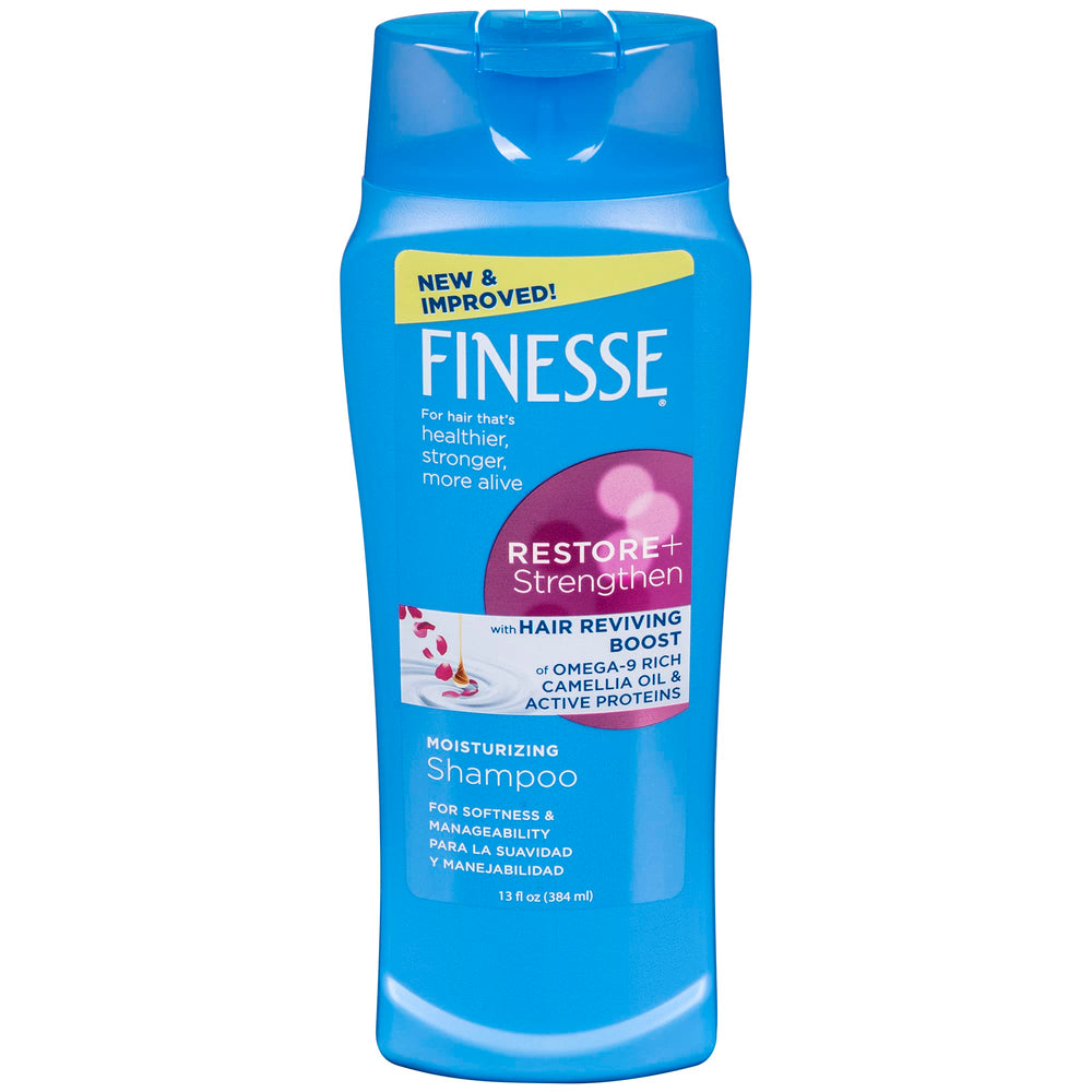 FINESSE front bottle shot showing label and moisturizing benefits