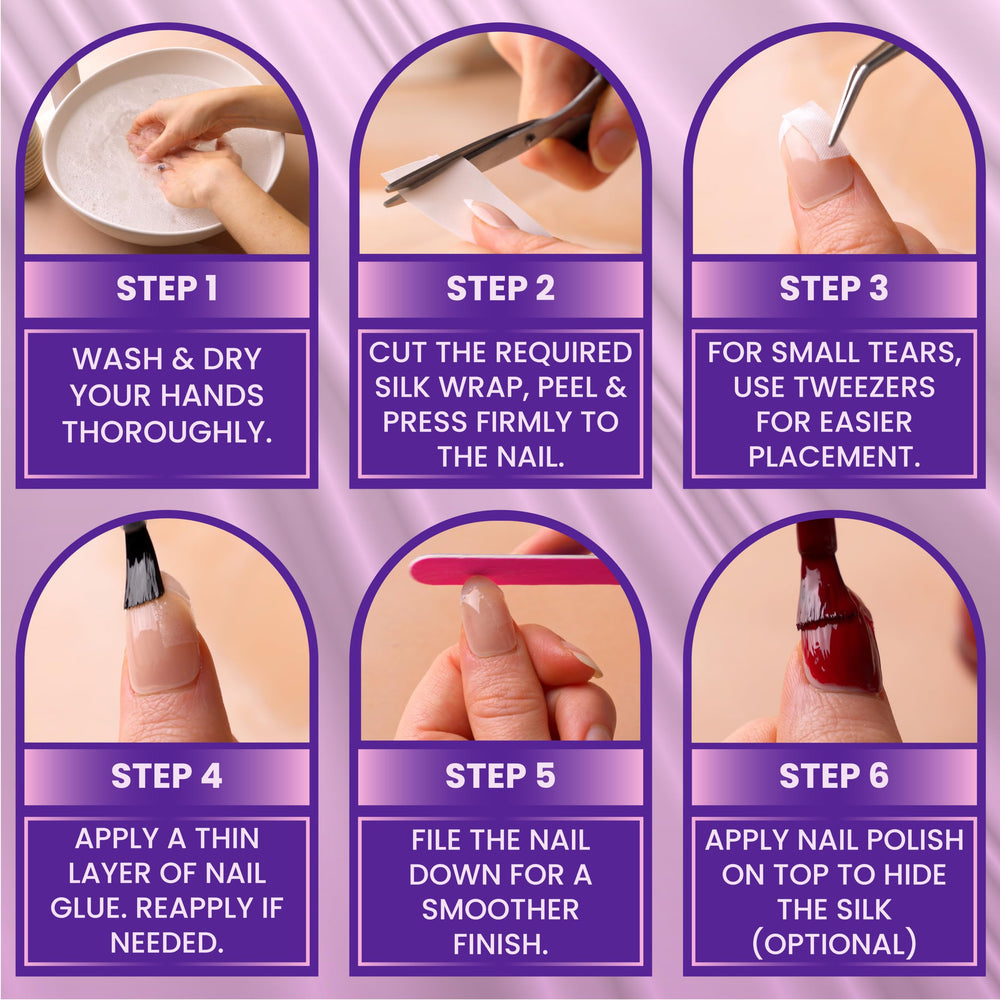 Finga-Nails file and kit contents flatlay for guided repair