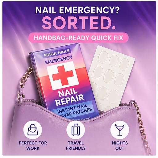 Finga-Nails before and after on a broken nail showing visible stabilization