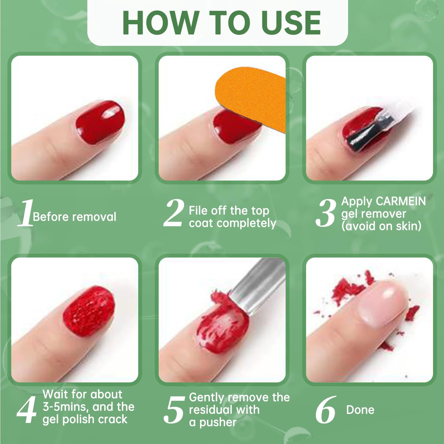 finger secret after removal clean nails showing polished-free natural nails and gentle results