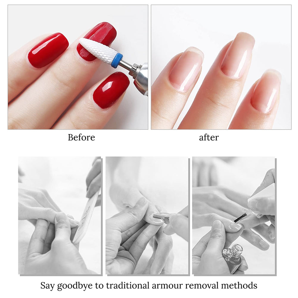 finibir bit removing acrylic nail demonstrating efficient material removal