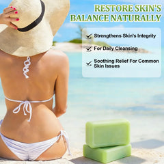 Finturo bar in use washing feet to reduce odor and refresh skin