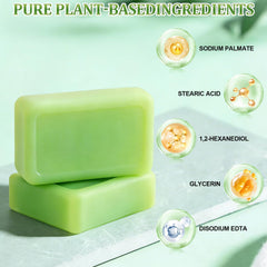 Finturo soap texture close-up with lather highlighting gentle exfoliating particles