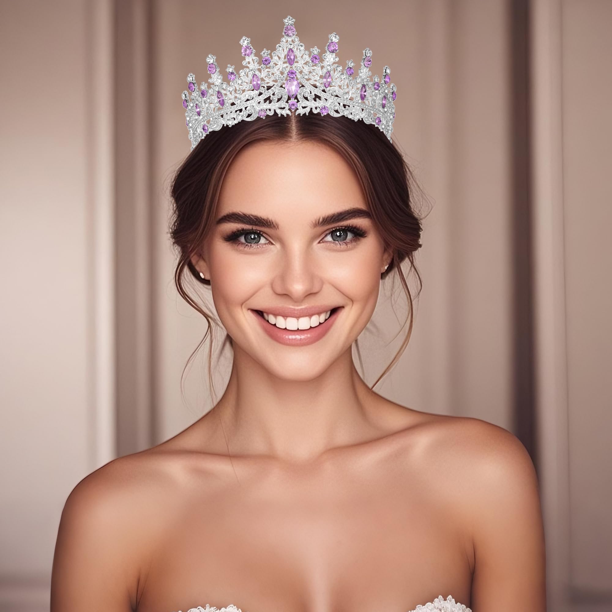 FIRCRE tiara adjustable band closeup showing slight size flexibility