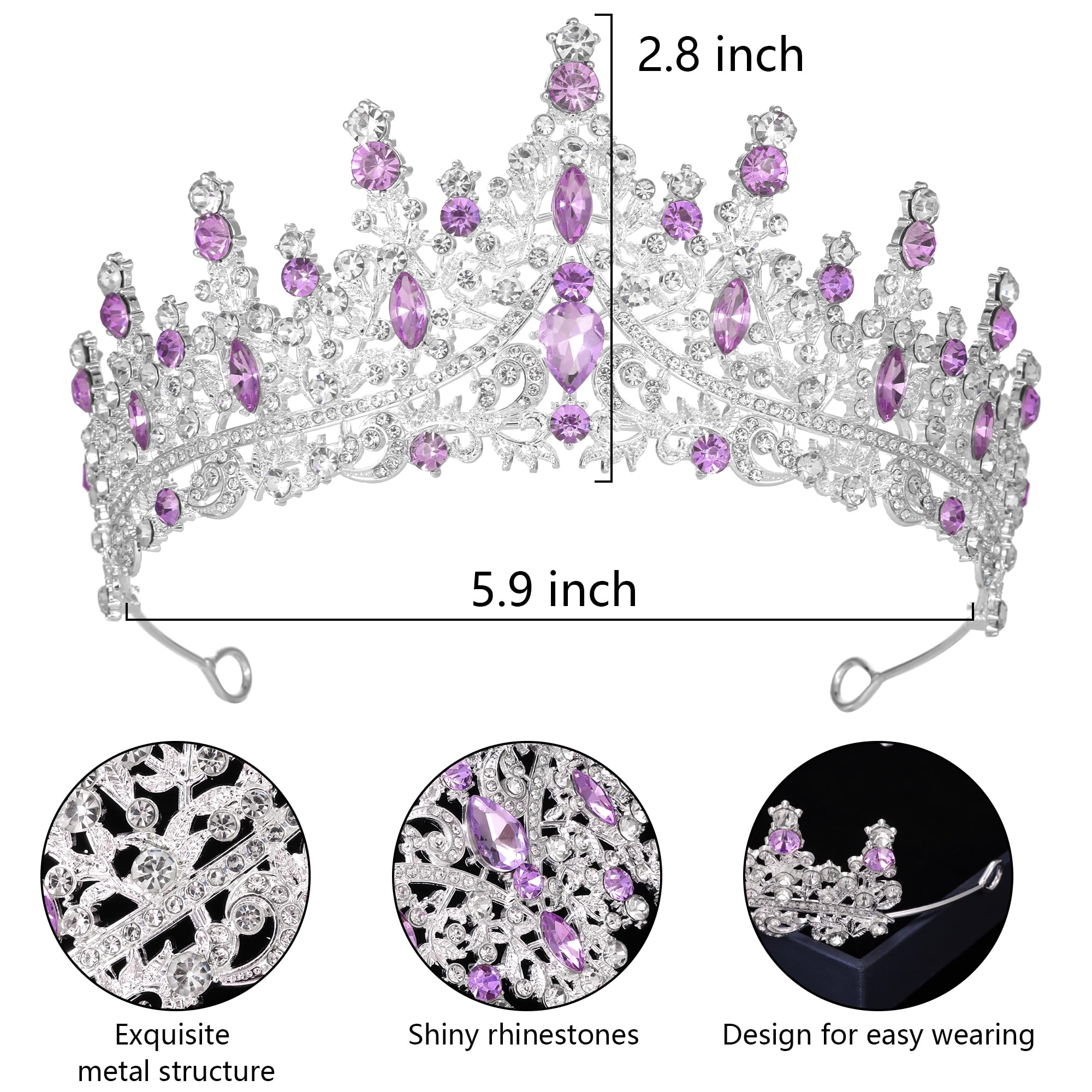 FIRCRE tiara worn by prom model showing stage-ready sparkle benefit