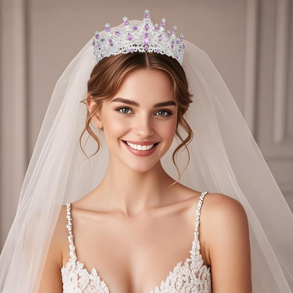 FIRCRE tiara side detail highlighting secure hairpin holes and comfort