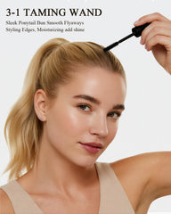 FIRE ROSE rat-tail comb close-up highlighting precise parting and product distribution