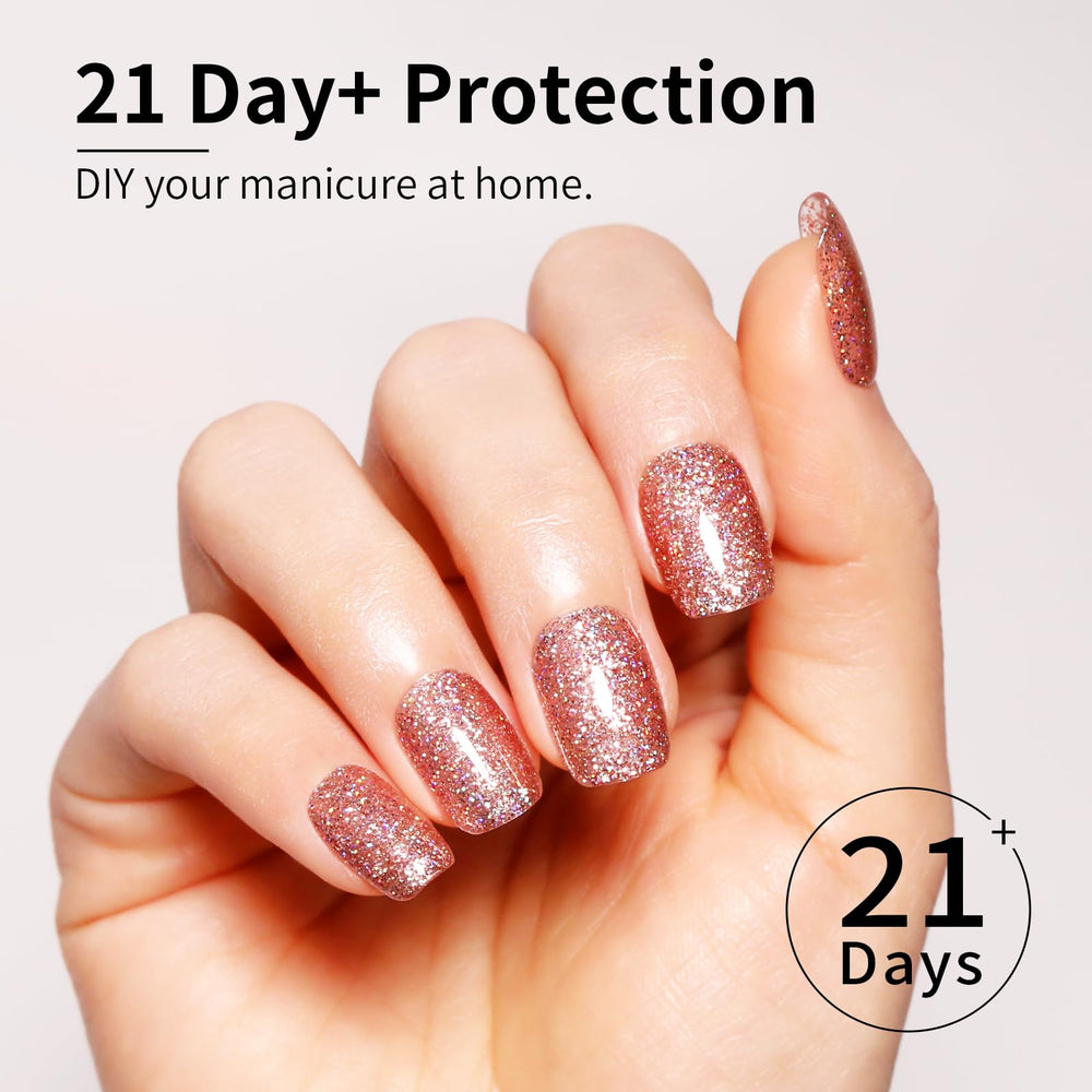 Firedeep brush stroke on a nail tip demonstrating smooth application benefit