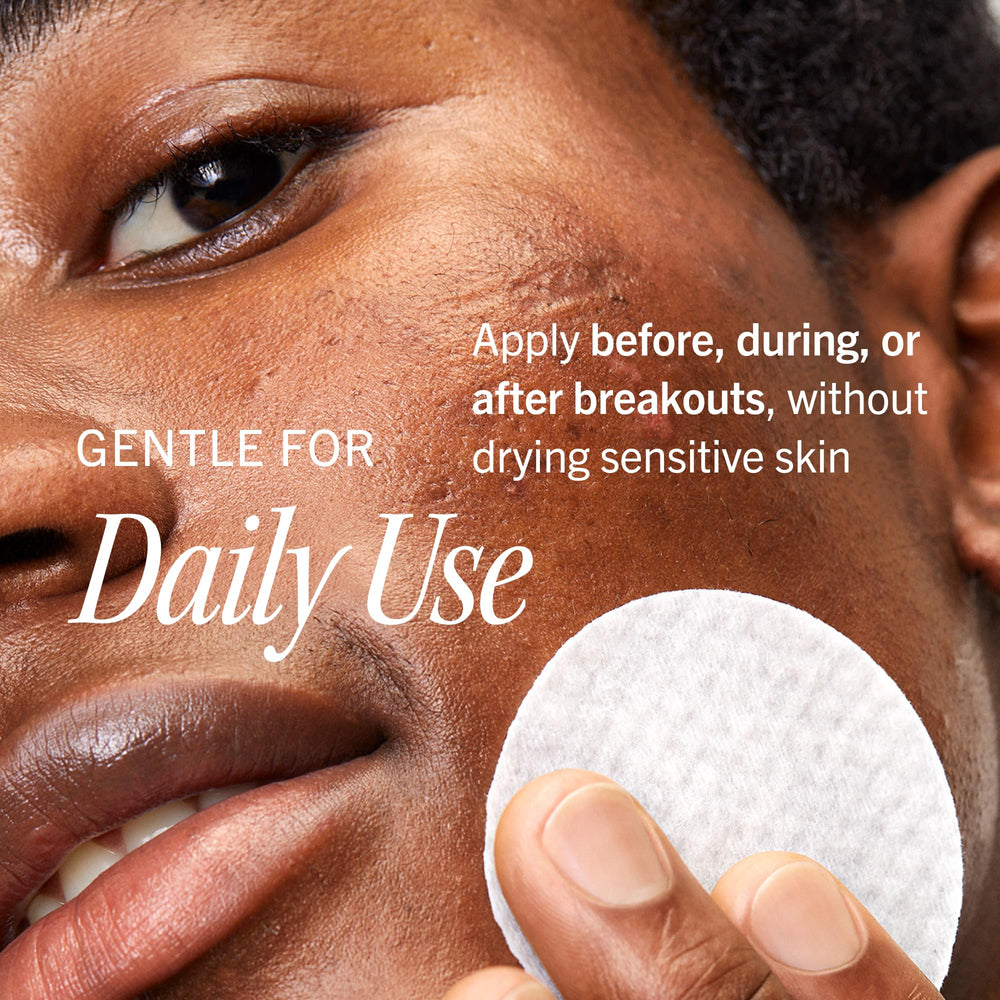 First Aid Beauty before and after texture comparison showing improved skin clarity