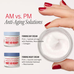 First Aid Beauty subtle before and after showing smoother, plumper skin