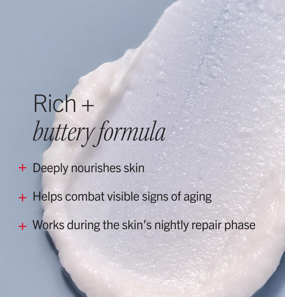 First Aid Beauty cream on fingertip demonstrating buttery spreadability and nourishment