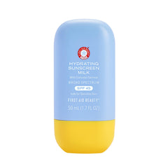 First Aid Beauty front packaging showing SPF 45 and dewy benefit