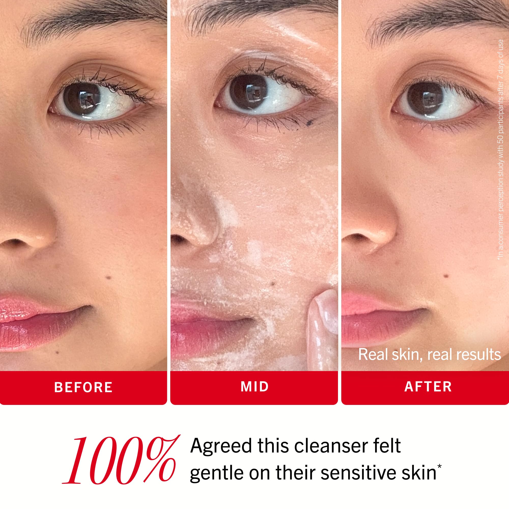 First Aid Beauty cleanser on bathroom counter in routine setting showing practical use